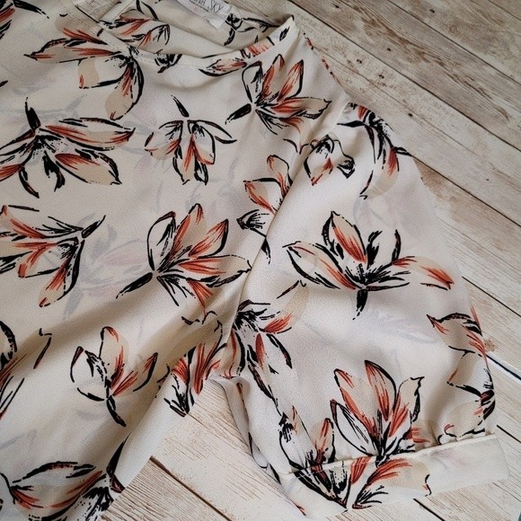 Sienna Sky Smocked Ivory Floral Top | Smocked Top | Sienna Sky Top - Picture 3 of 14